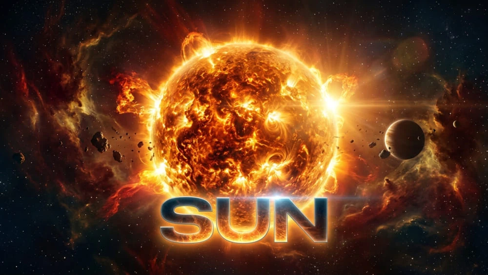 Sun planet artwork for Vedic kundli and birth chart analysis