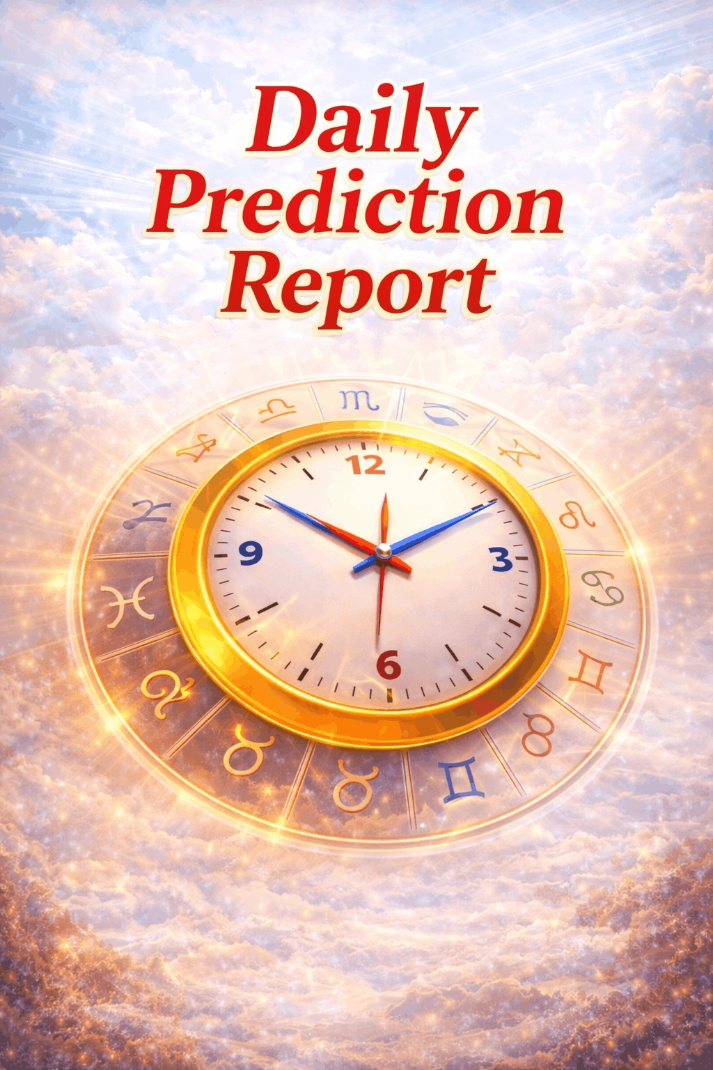 Premium Modern Vedic Daily Prediction Report Cover showcasing minimalist abstract star tracks