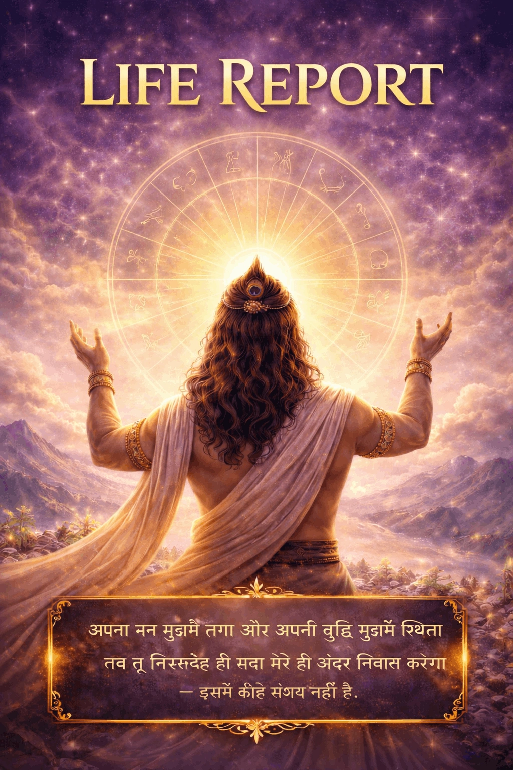 Premium Gold Vedic Career Destiny Manual Cover showing elegant traditional iconography