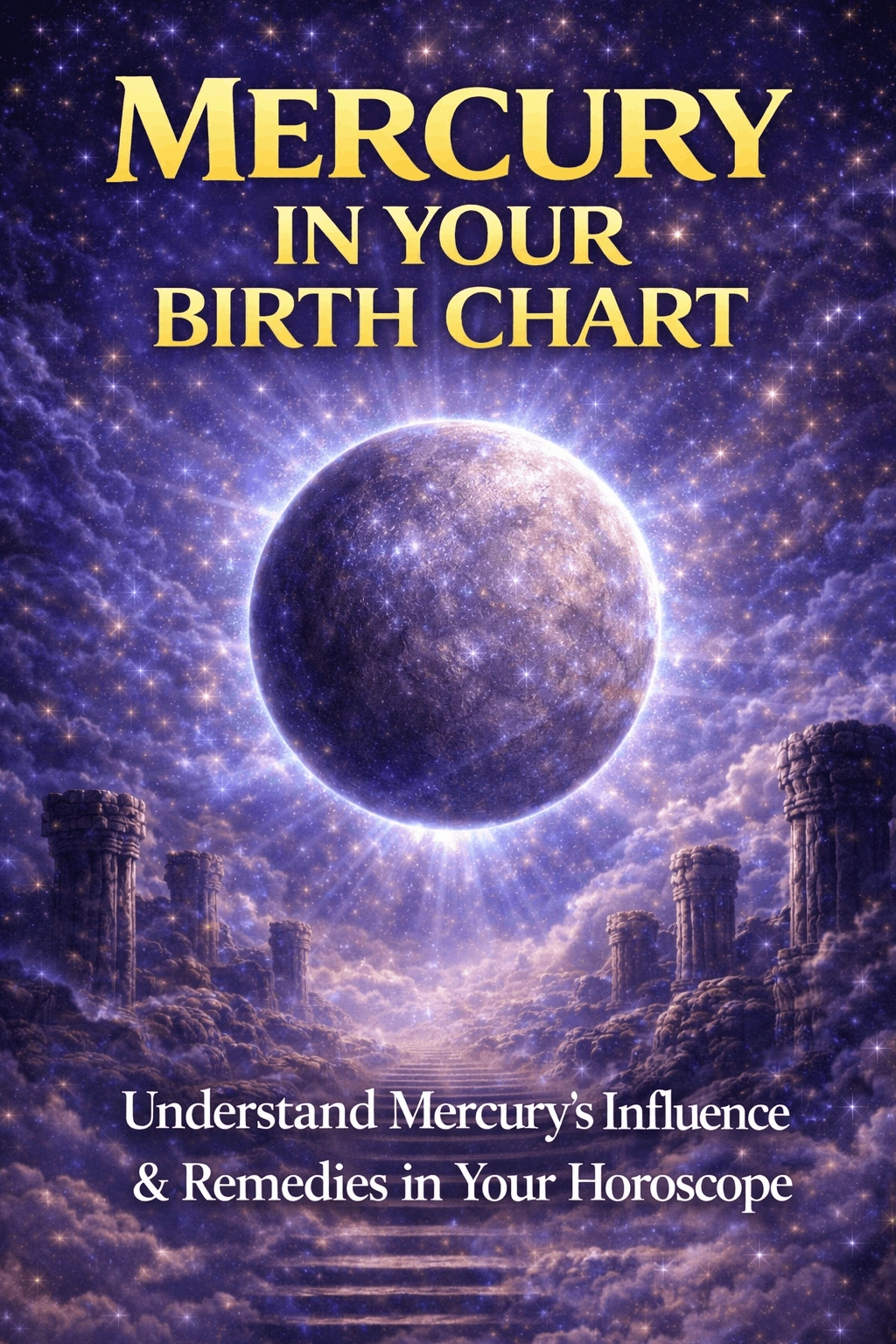 Premium Green Vedic Mercury Report Cover showing modern celestial charts