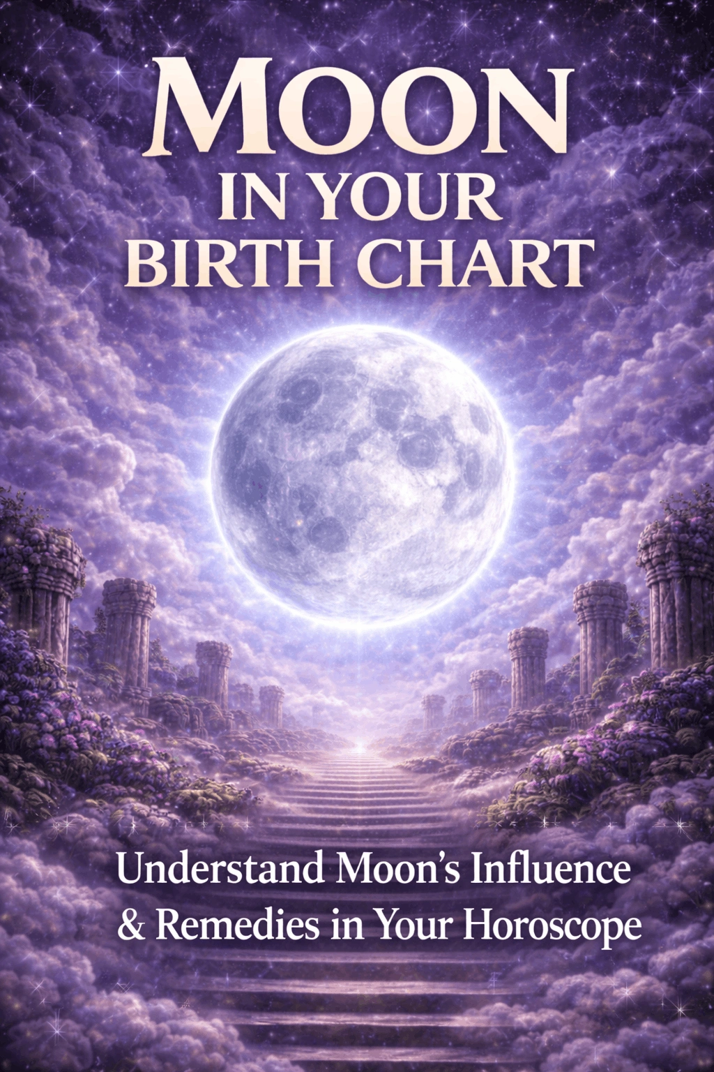 Premium Moon astrology report cover featuring emotional symbolism and lunar chart analysis