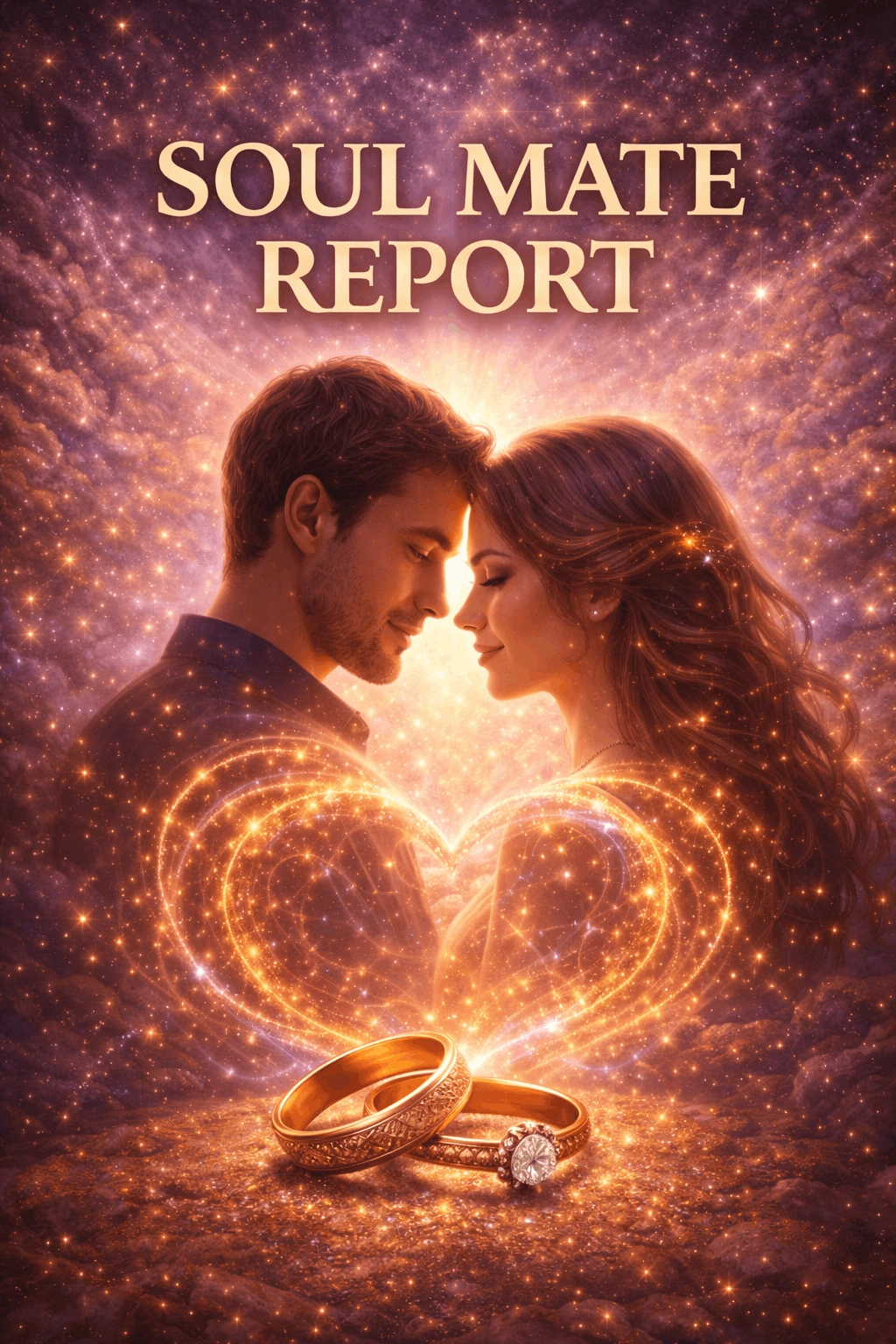 Premium Soulmate Report Cover showing modern celestial relationship charts
